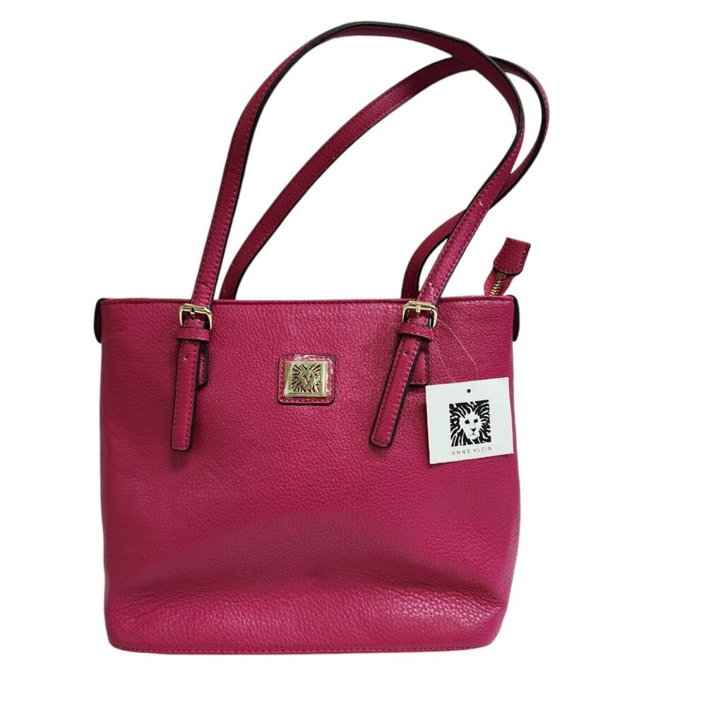 Anne Klein Women's Medium Perfect Tote Shoulder Bag Purse Pink Raspberry READ